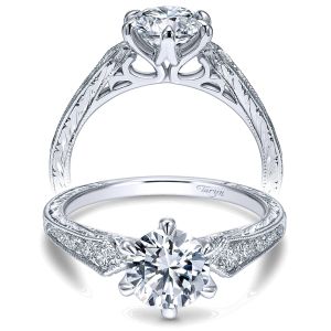 Taryn 14k White Gold Round Straight Engagement Ring TE11839R4W44JJ