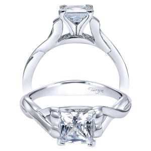 Taryn 14k White Gold Princess Cut Twisted Engagement Ring TE11888S4W4JJJ 