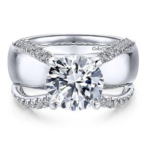 Gabriel 14K White Gold Diamond Engagement Ring ER12342R6W44JJ