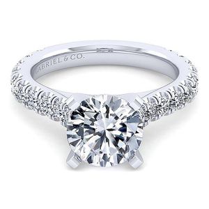 Gabriel 14 Karat Round Diamond Engagement Ring ER13651W44JJ
