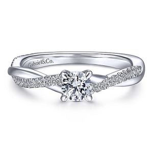 Gabriel 14 Karat Round Diamond Engagement Ring ER14922R0W44JJ