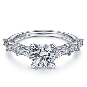 Gabriel 14 Karat Round Diamond Engagement Ring ER15179R4W44JJ