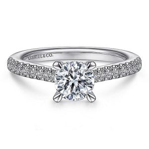Gabriel 14 Karat Round Diamond Engagement Ring ER15245R3W44JJ