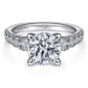 Gabriel 14 Karat Round Diamond Engagement Ring ER15250R8W44JJ