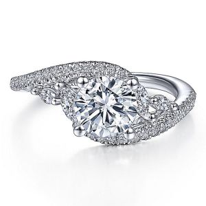 Gabriel 14 Karat Round Diamond Engagement Ring ER15259R4W44JJ