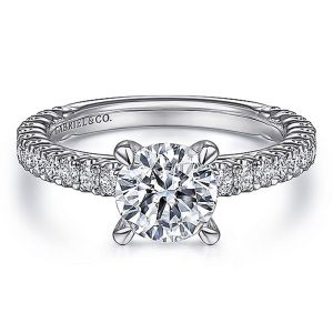 Gabriel 14 Karat Round Diamond Engagement Ring ER15269R4W44JJ