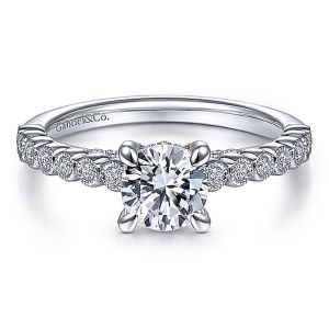 Gabriel 14 Karat Round Diamond Engagement Ring ER15271R3W44JJ