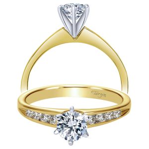 Taryn 14k Yellow Gold Round Straight Engagement Ring TE2150M44JJ