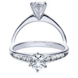 Taryn 14k White Gold Round Straight Engagement Ring TE2150W44JJ
