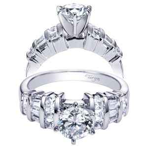 Taryn 14k White Gold Round Straight Engagement Ring TE2757W44JJ 
