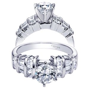 Taryn 14k White Gold Round Straight Engagement Ring TE2757W44JJ