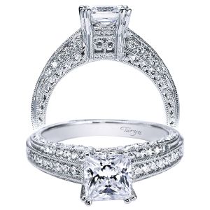 Taryn 14k White Gold Round Straight Engagement Ring TE3893W44JJ