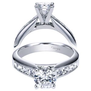 Taryn 14k White Gold Round Straight Engagement Ring TE3964W44JJ 