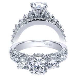 Taryn 14k White Gold Round Straight Engagement Ring TE4081W44JJ