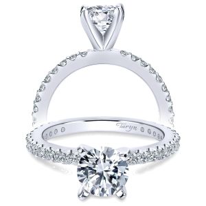 Taryn 14k White Gold Round Straight Engagement Ring TE4124W44JJ 