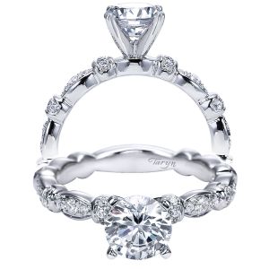 Taryn 14k White Gold Round Straight Engagement Ring TE4125W44JJ 