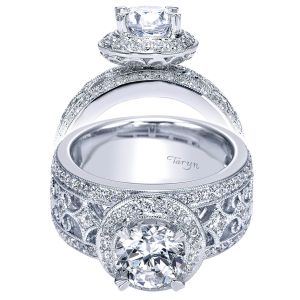 Taryn 14k White Gold Round Halo Engagement Ring TE4171W44JJ