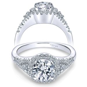 Taryn 14k White Gold Round Halo Engagement Ring TE4179W44JJ