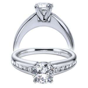 Taryn 14k White Gold Round Straight Engagement Ring TE4182W44JJ 