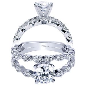 Taryn 14k White Gold Round Split Shank Engagement Ring TE4231W44JJ 