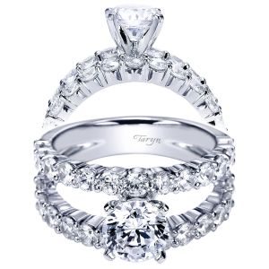 Taryn 14k White Gold Round Split Shank Engagement Ring TE4234W44JJ 