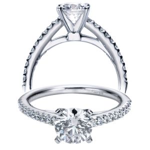 Taryn 14k White Gold Round Straight Engagement Ring TE4244W44JJ 