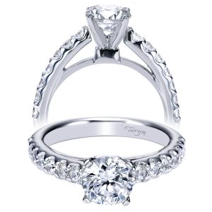 Taryn 14k White Gold Round Straight Engagement Ring TE4245W44JJ
