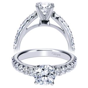 Taryn 14k White Gold Round Straight Engagement Ring TE4245W44JJ 