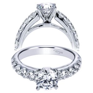 Taryn 14k White Gold Round Straight Engagement Ring TE4246W44JJ 