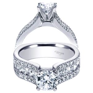 Taryn 14k White Gold Round Straight Engagement Ring TE4254W44JJ 