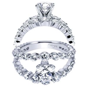 Taryn 14k White Gold Round Split Shank Engagement Ring TE5314W44JJ 