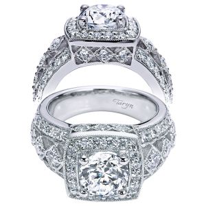 Taryn 14k White Gold Round Halo Engagement Ring TE5465W44JJ 