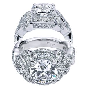 Taryn 14k White Gold Round Halo Engagement Ring TE5470W44JJ 