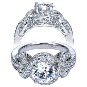 Taryn 14k White Gold Round Halo Engagement Ring TE5475W44JJ 