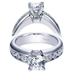 Taryn 14k White Gold Round Straight Engagement Ring TE5521W44JJ 