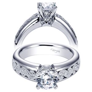 Taryn 14k White Gold Round Straight Engagement Ring TE5522W44JJ