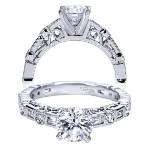 Taryn 14k White Gold Round Straight Engagement Ring TE5652W44JJ