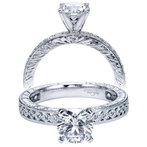 Taryn 14k White Gold Round Straight Engagement Ring TE5658W44JJ