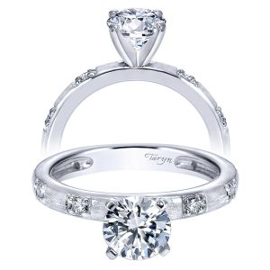 Taryn 14k White Gold Round Straight Engagement Ring TE5668W44JJ