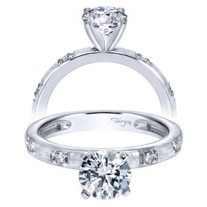 Taryn 14k White Gold Round Straight Engagement Ring TE5668W44JJ 