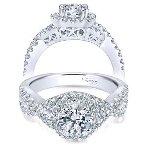 Taryn 14k White Gold Round Halo Engagement Ring TE5798W44JJ 