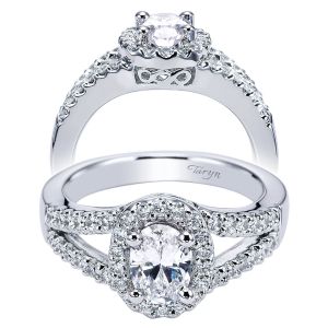 Taryn 14k White Gold Oval Halo Engagement Ring TE5866W44JJ