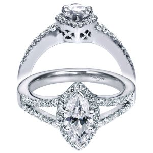 Taryn 14k White Gold Marquise Halo Engagement Ring TE5878W44JJ 