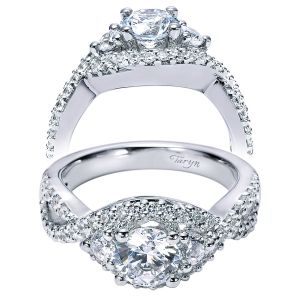 Taryn 14k White Gold Round Halo Engagement Ring TE5887W44JJ 
