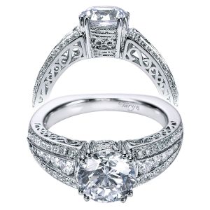 Taryn 14k White Gold Round Straight Engagement Ring TE5973W44JJ