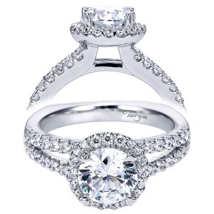 Taryn 14k White Gold Round Halo Engagement Ring TE6410W44JJ 