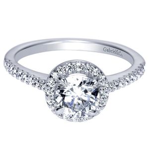 Gabriel 14 Karat Round Halo Engagement Ring ER6418W44JJ