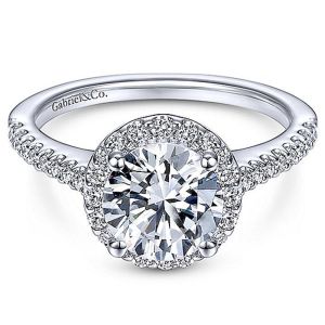 Gabriel 14 Karat Round Halo Engagement Ring ER6420W44JJ