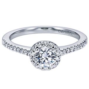 Gabriel 14 Karat Round Halo Engagement Ring ER6556W44JJ