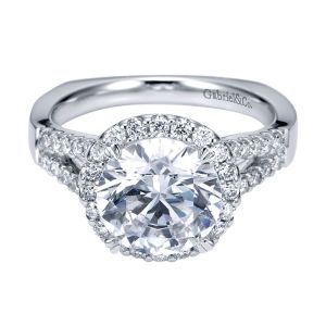 Gabriel - Drew 14 Karat Round Halo Engagement Ring ER6565W44JJ